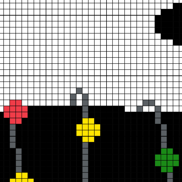 Black Cat Lights Cross Stitch Pattern - Image 4