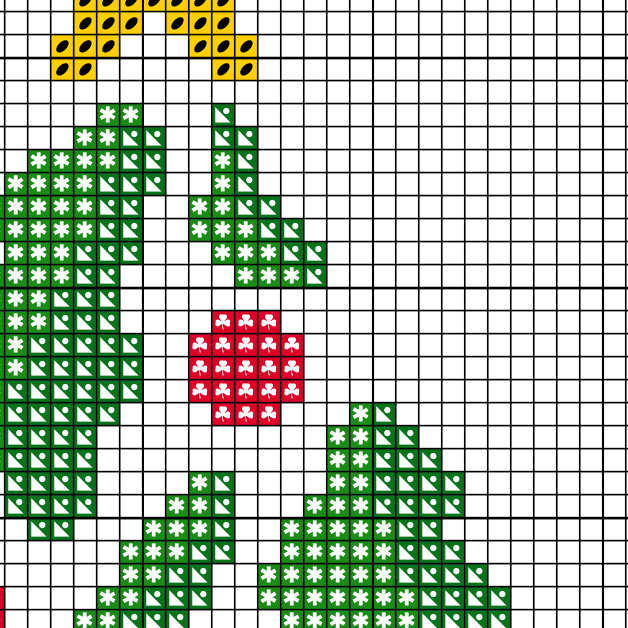 Christmas Tree Holly Cross Stitch Pattern - Image 4