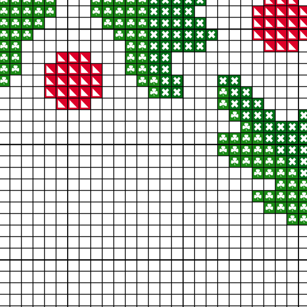 Christmas Wreath Bow Cross Stitch Pattern - Image 3