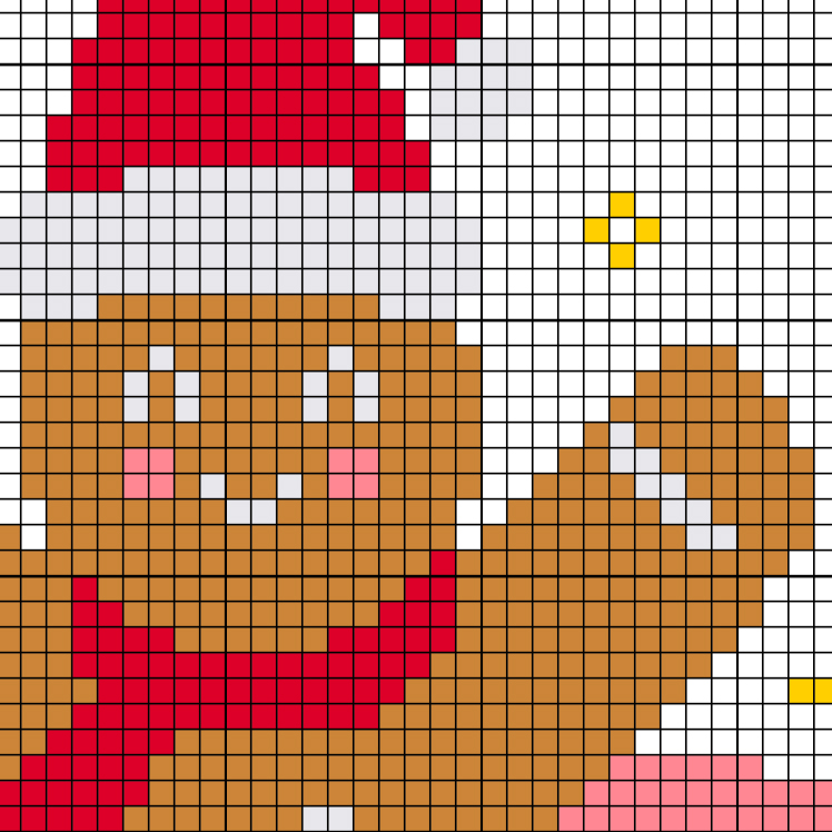 Hot Cocoa Gingerbread Man Cross Stitch Pattern - Image 3