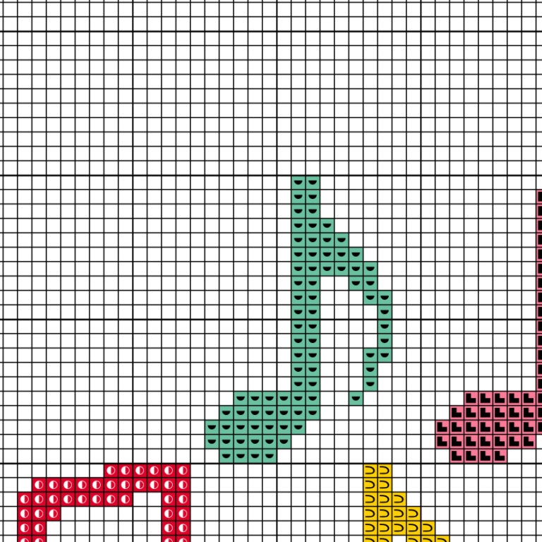 Music Notes Cross Stitch Pattern – Daily Cross Stitch