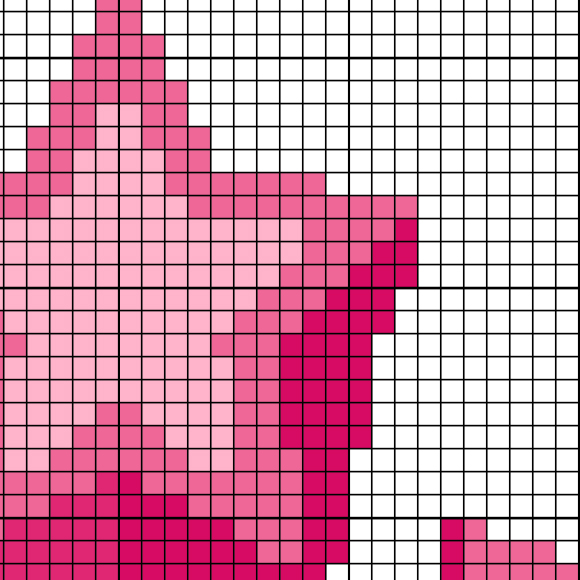 Pink Star Zooming Cross Stitch Pattern - Image 3