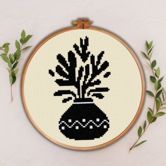 Shadow Plant Cross Stitch Pattern