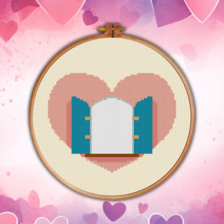 Window of Love Cross Stitch Pattern