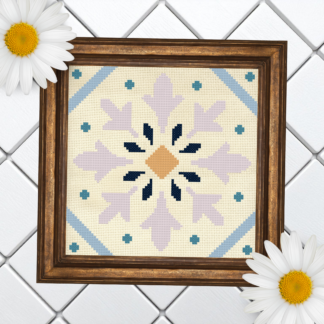 Azure Bloom Cross Stitch Pattern