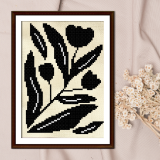 Shadow Flora Cross Stitch Pattern