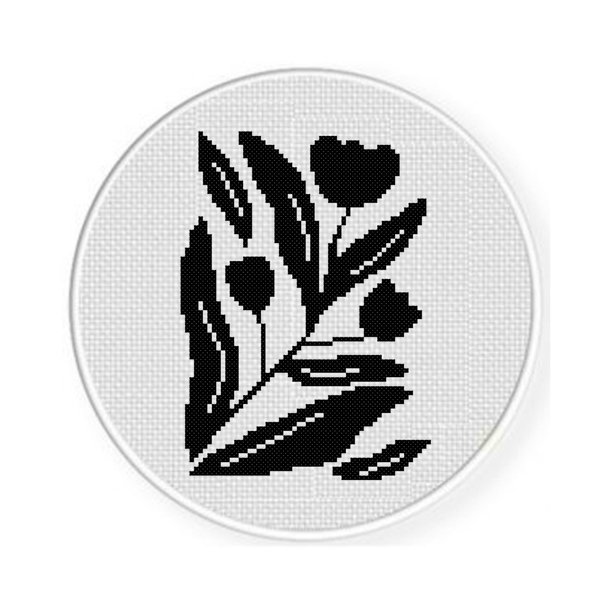 Shadow Flora Cross Stitch Pattern - Image 2