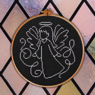 Angel Swirl Cross Stitch Pattern