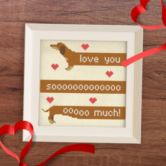 Love You So Much Cross Stitch Pattern