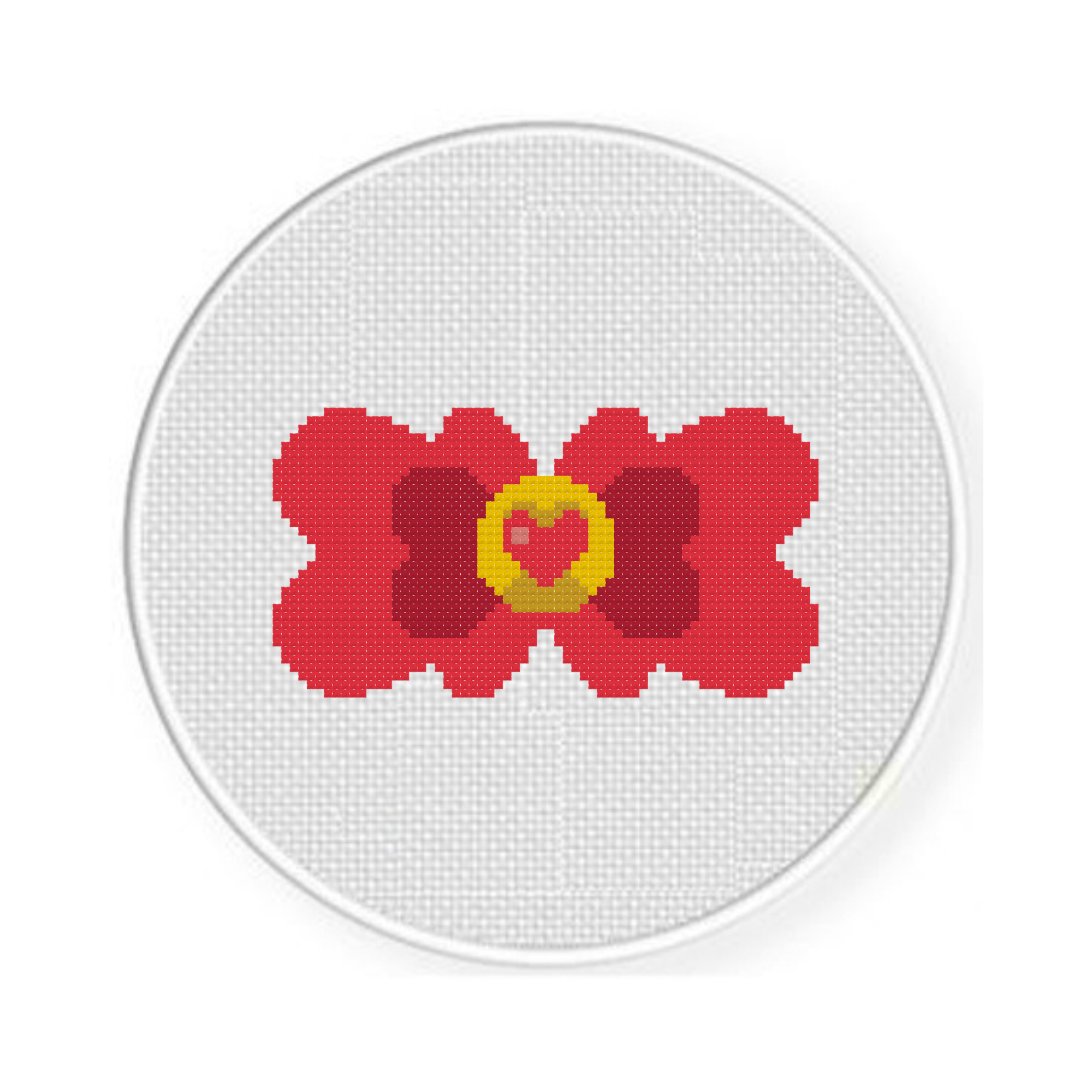 Heart Ribbon Cross Stitch Pattern - Image 2