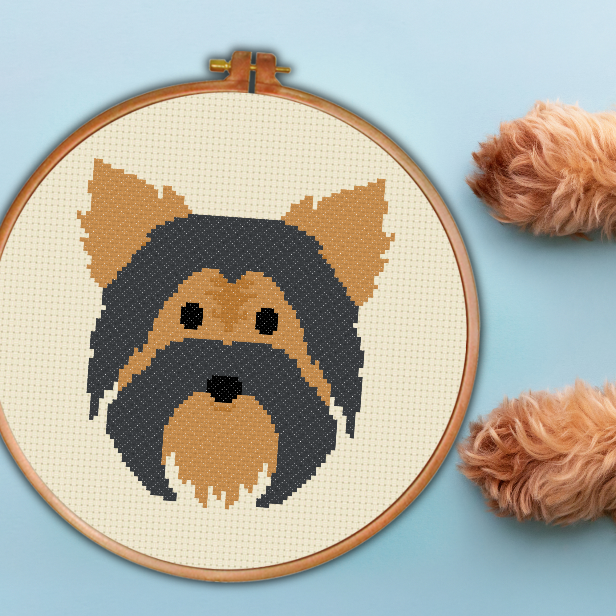Yorkshire Terrier Cross Stitch Pattern