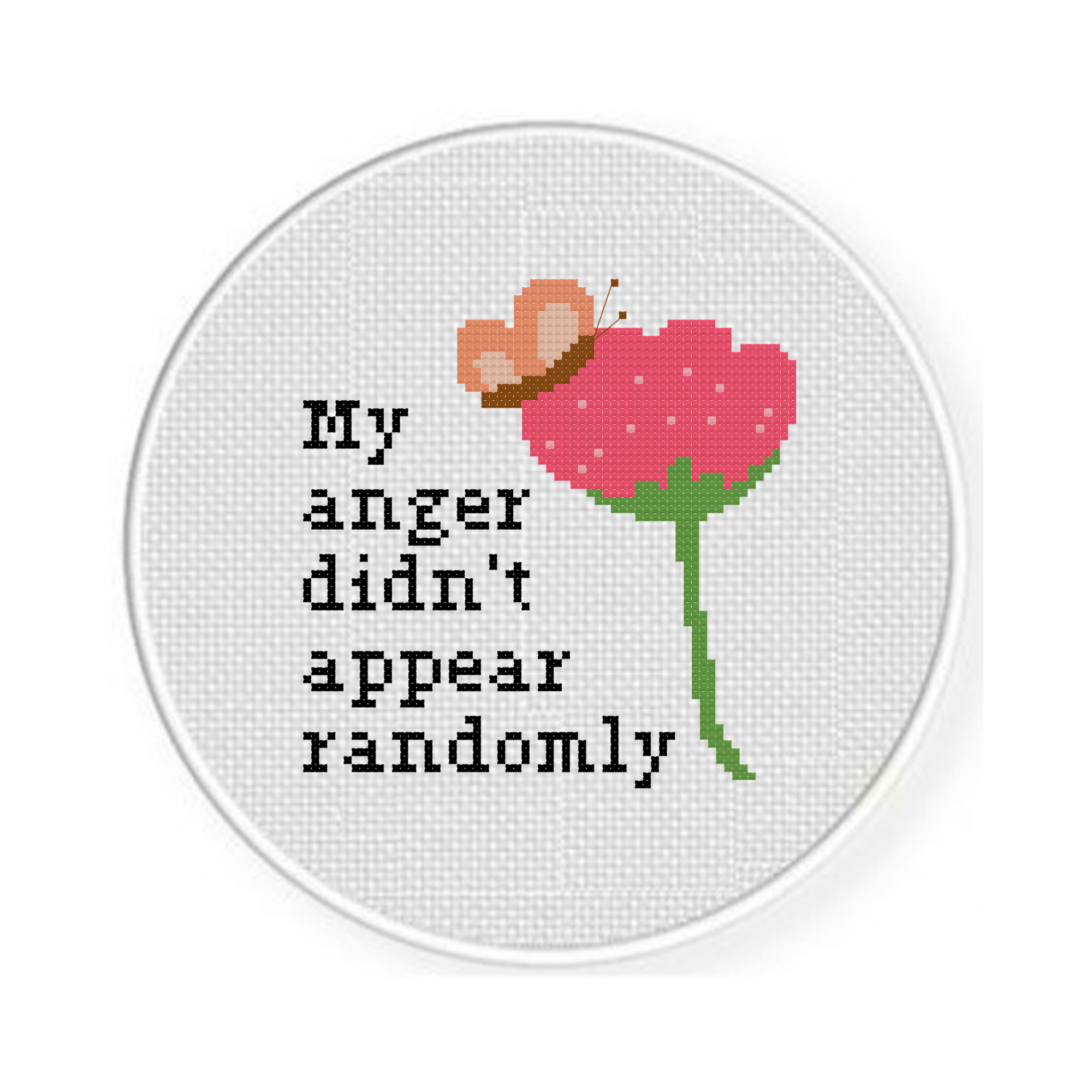 My Anger Didn't Appear Randomly Cross Stitch Pattern - Image 2