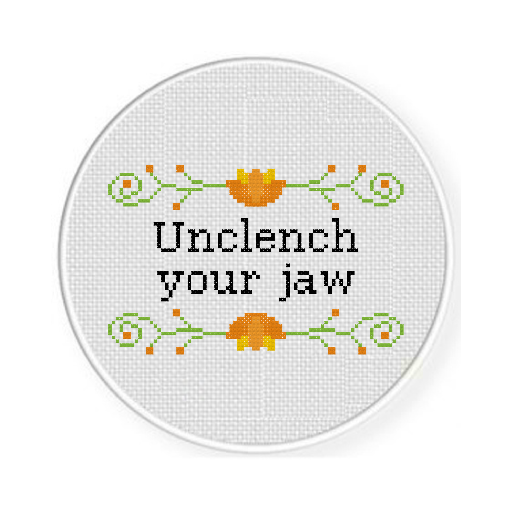 Unclench Your Jaw Cross Stitch Pattern - Image 2
