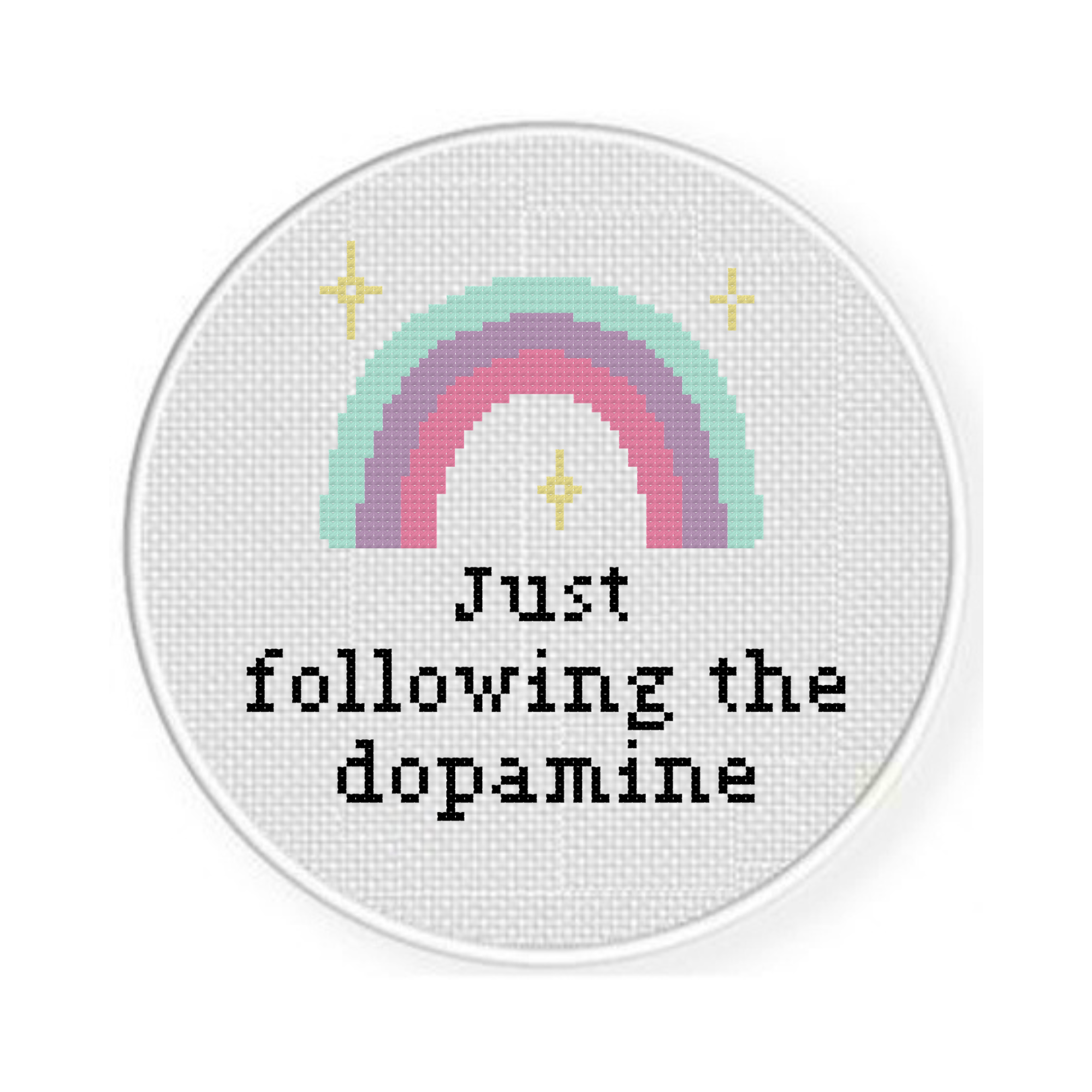Just Following The Dopamine Cross Stitch Pattern - Image 2