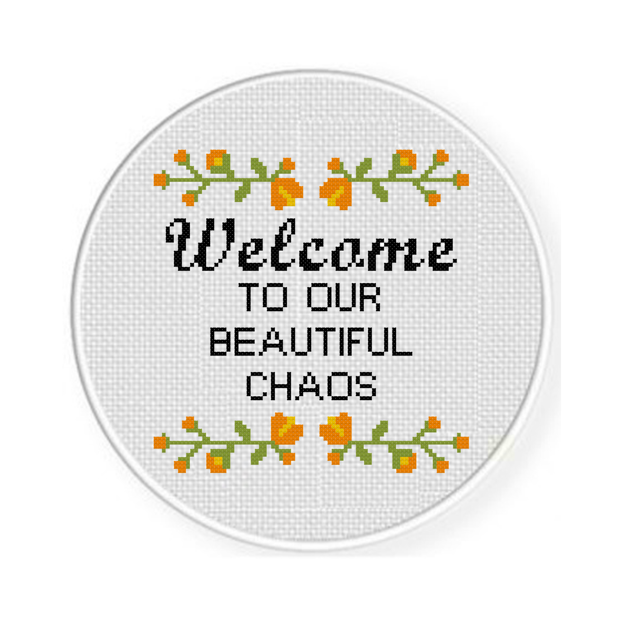 Welcome To Our Beautiful Chaos Cross Stitch Pattern - Image 2