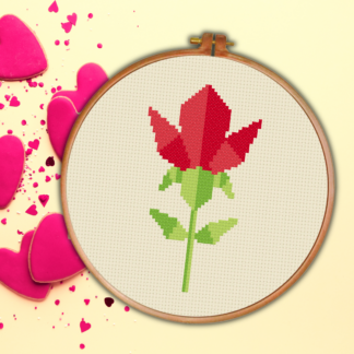 Polygonal Flower Cross Stitch Pattern