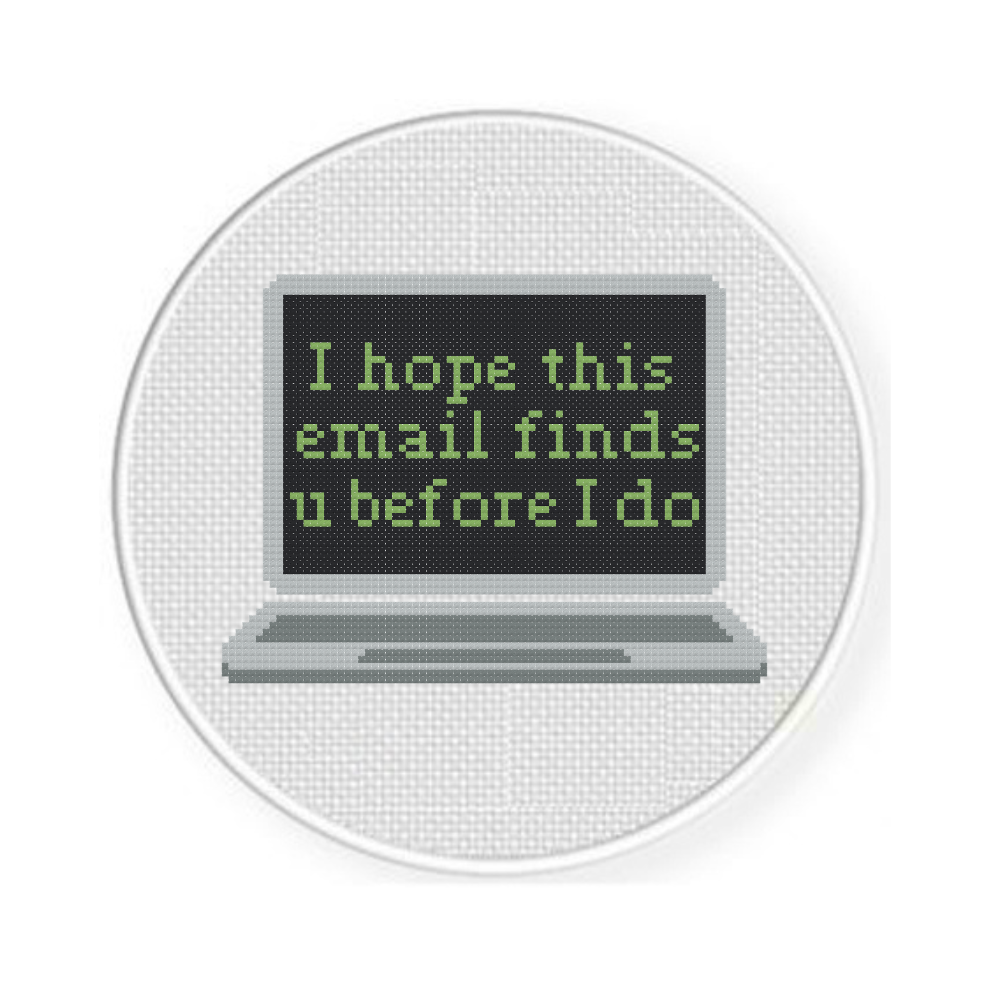 I Hope This Email Finds You Cross Stitch Pattern - Image 2