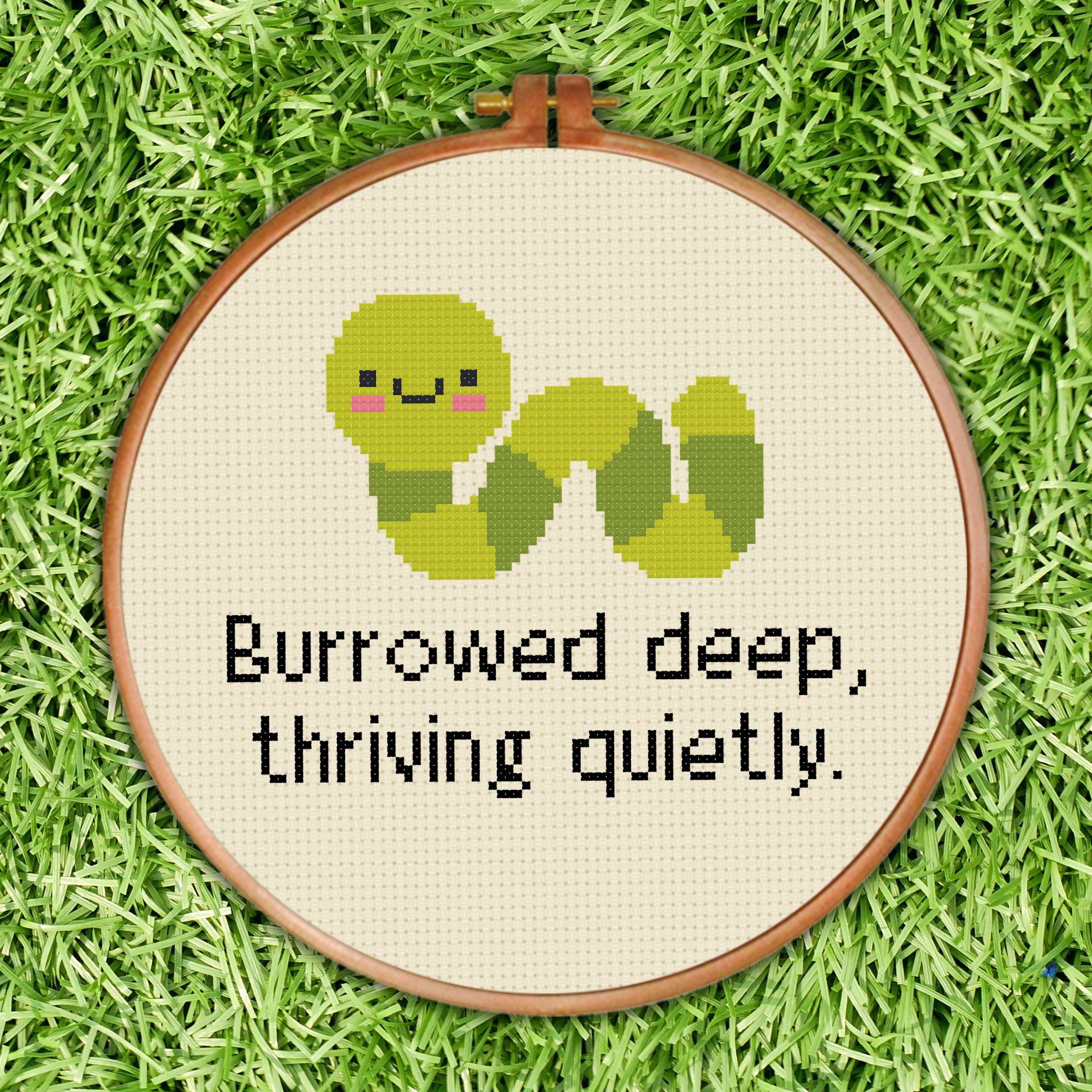 Burrowed Deep, Thriving Quietly Cross Stitch Pattern