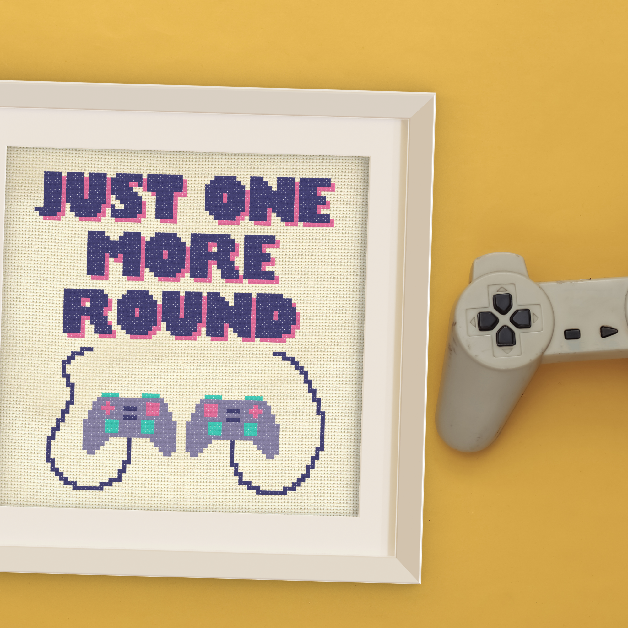 Just One More Round Cross Stitch Pattern