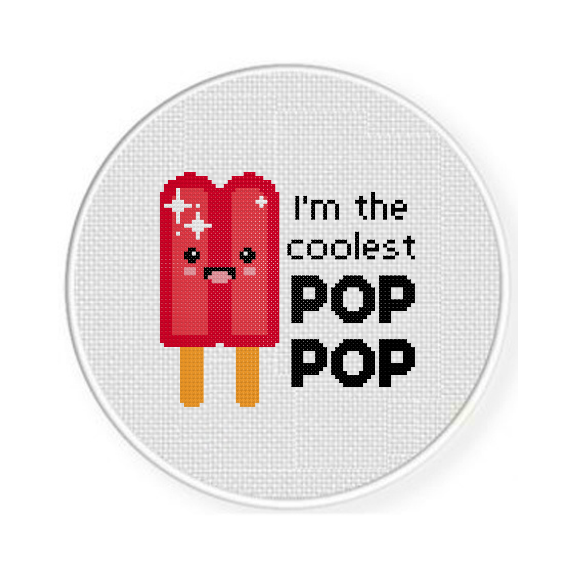 I'm The Coolest Pop Pop Cross Stitch Pattern - Image 2