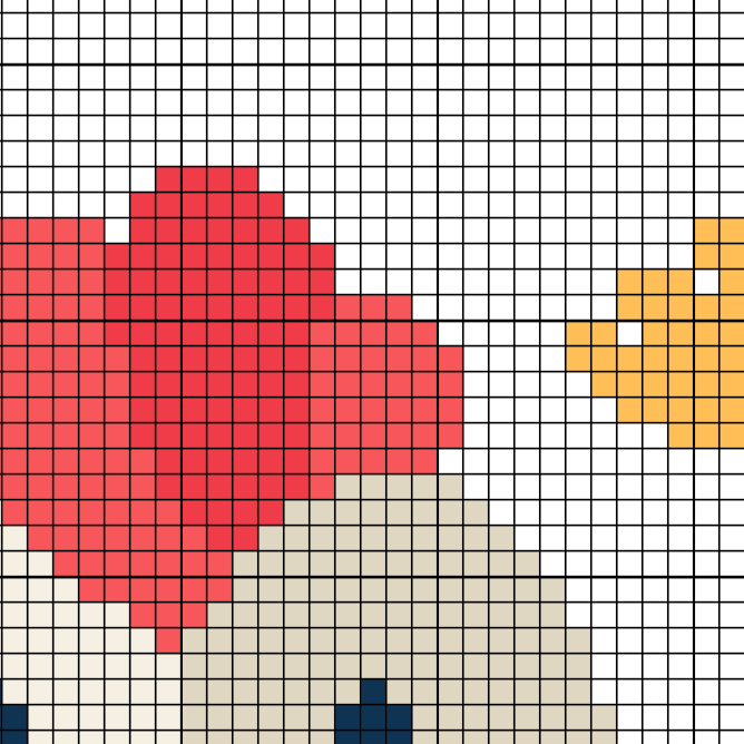 Chicken Head Cross Stitch Pattern - Image 4