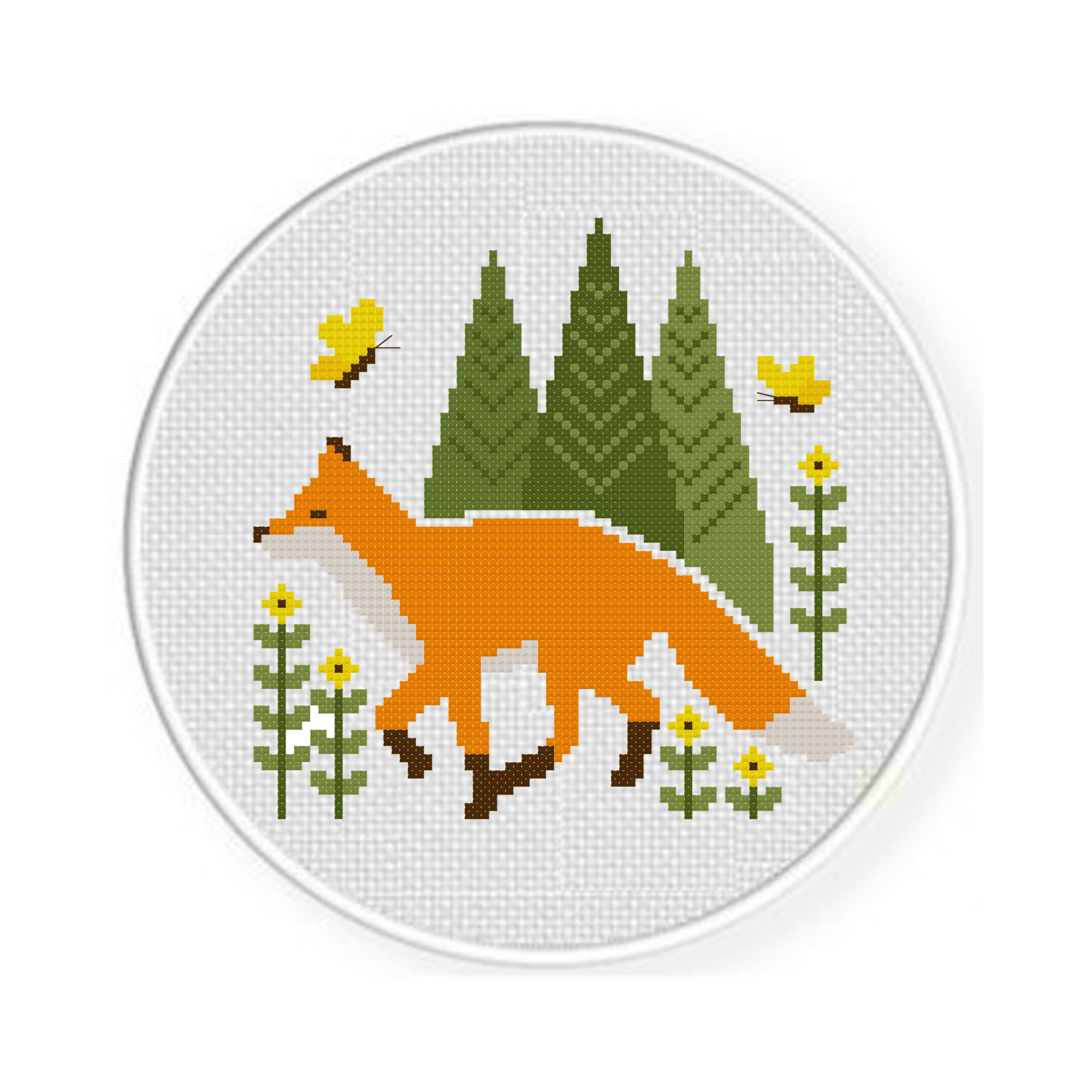 Woodland Fox Cross Stitch Pattern – Daily Cross Stitch