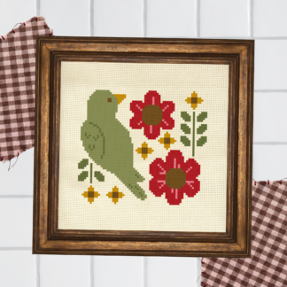 Folksy Bird Cross Stitch Pattern