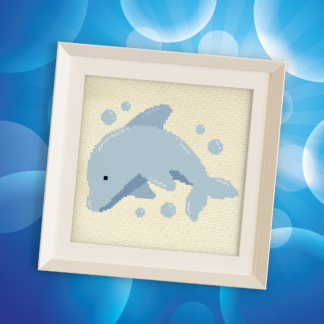 Dolphin Bubbles Cross Stitch Pattern