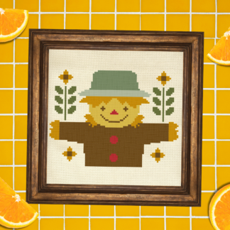 Folksy Scarecrow Cross Stitch Pattern