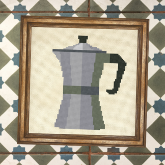 Italian Moka Pot Cross Stitch Pattern