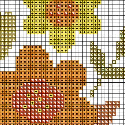 Green Bird Cup Cross Stitch Pattern – Daily Cross Stitch