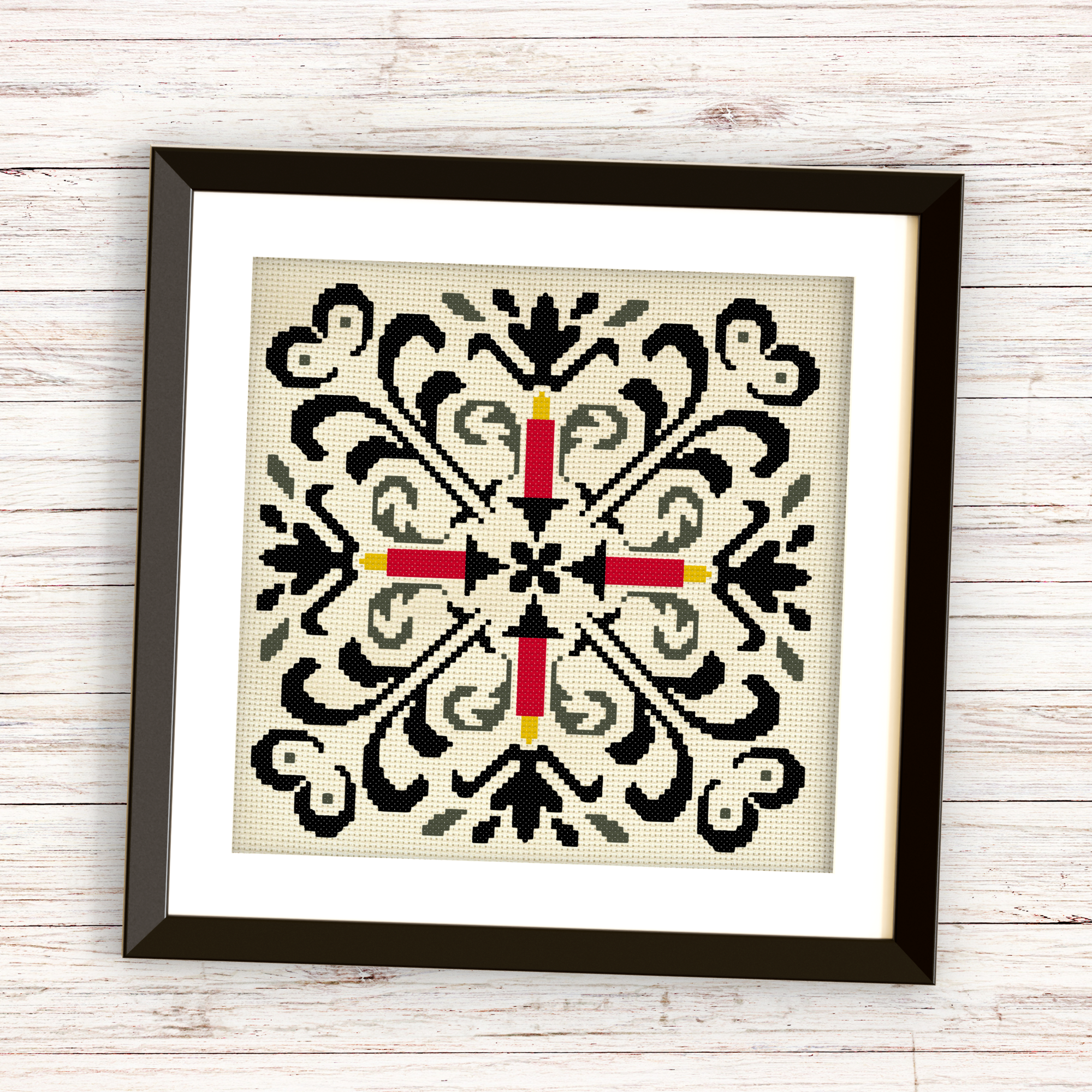 Candle Block Deco Cross Stitch Pattern