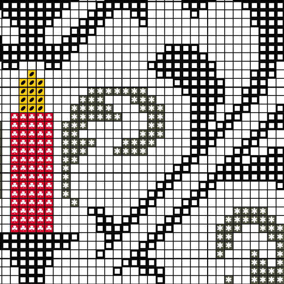 Candle Block Deco Cross Stitch Pattern - Image 3
