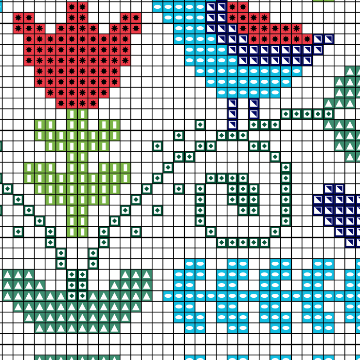 Folk Birds Cross Stitch Pattern - Image 3