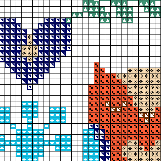Folk Owls Cross Stitch Pattern - Image 4