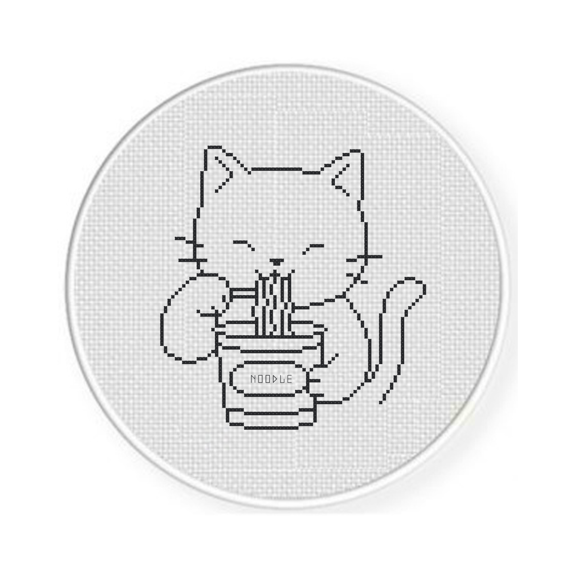Kitty Noodle Cross Stitch Pattern - Image 2