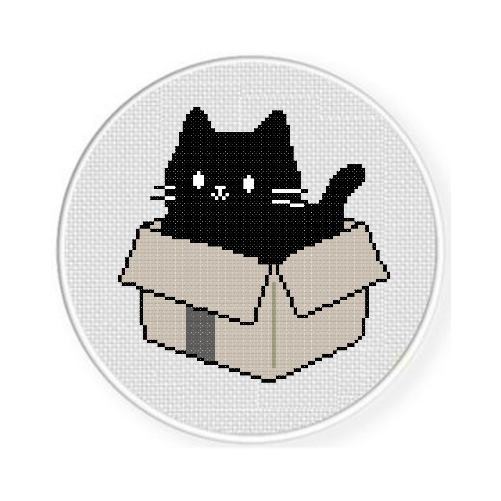 Black Cat Box Cross Stitch Pattern - Image 2