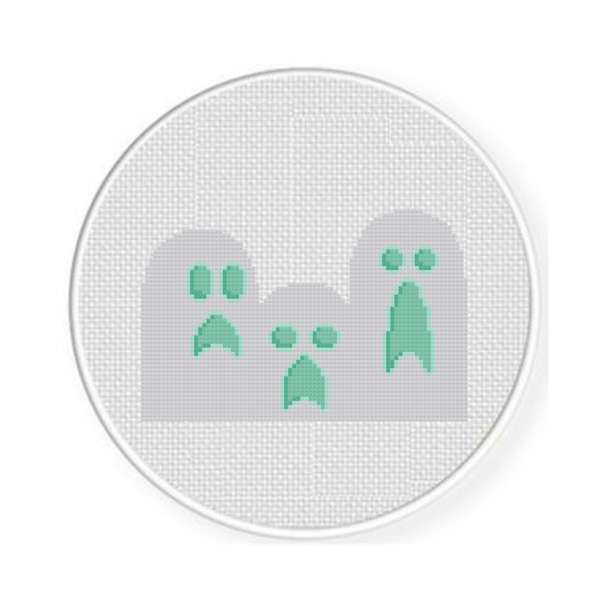 Screaming Ghosts Cross Stitch Pattern - Image 2