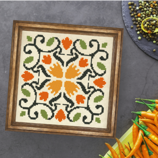 Golden Grove Deco Cross Stitch Pattern