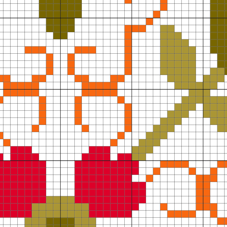 Floral Harmony Deco Cross Stitch Pattern - Image 4