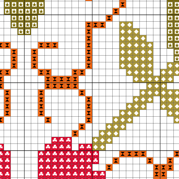 Floral Harmony Deco Cross Stitch Pattern - Image 3
