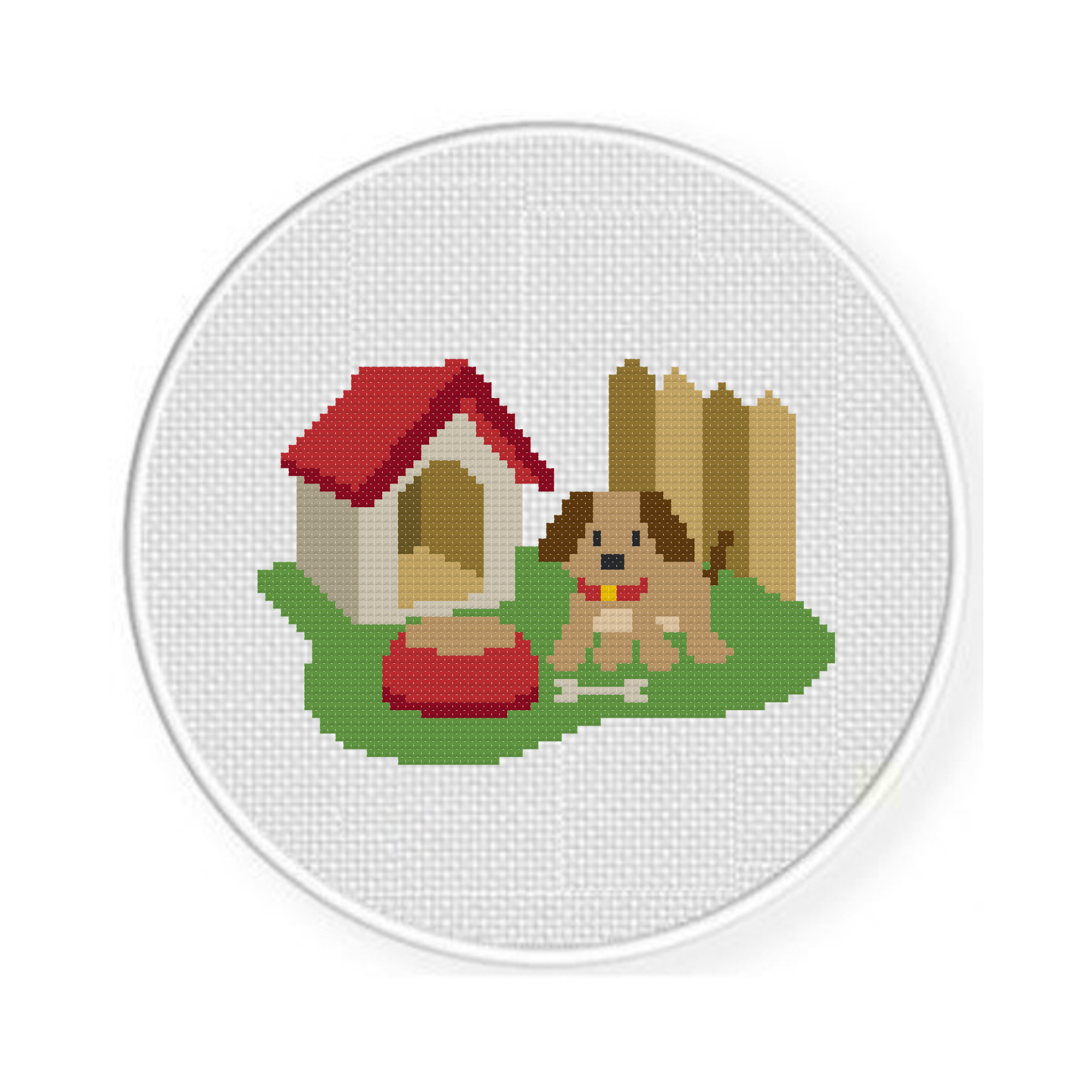 Backyard Dog Cross Stitch Pattern - Image 2