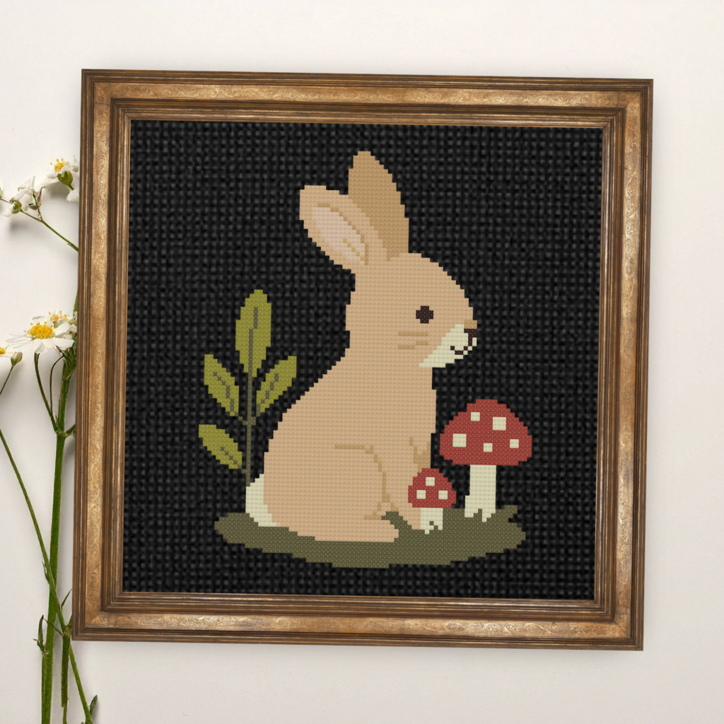 Woodland Bunny Cross Stitch Pattern