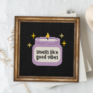 Smells Like Good Vibes Cross Stitch Pattern