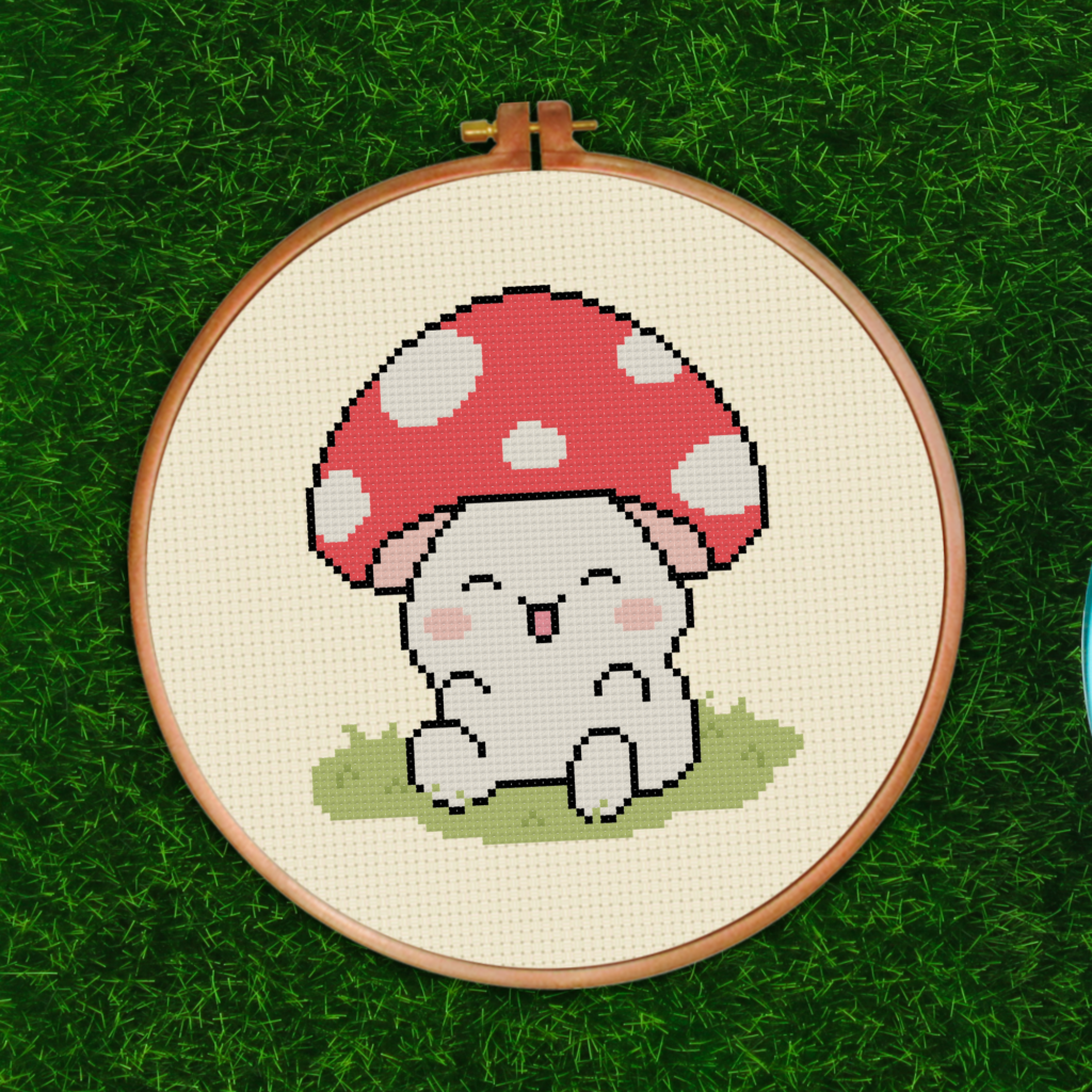 Cutie Mushroom Cross Stitch Pattern