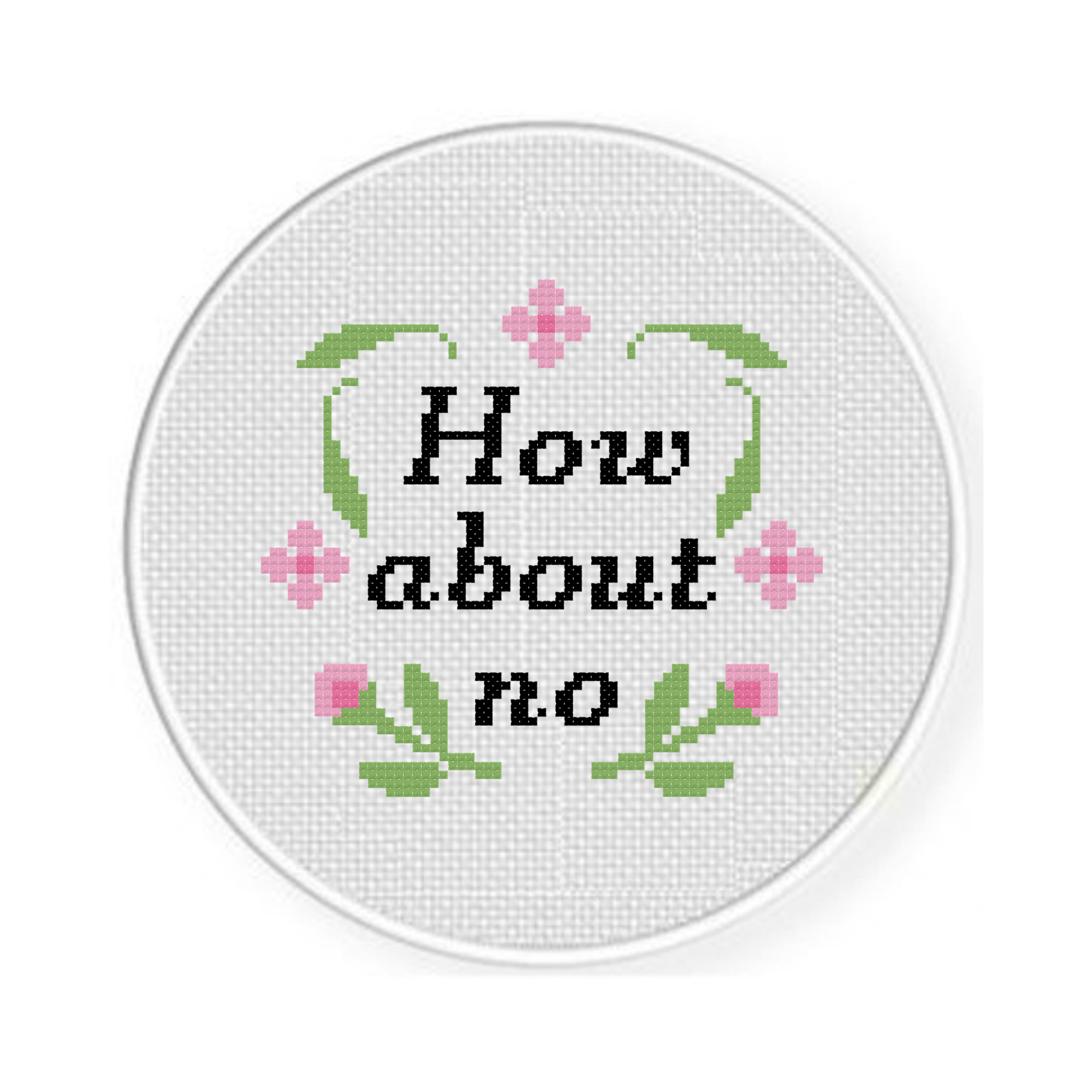 How About No Cross Stitch Pattern - Image 2
