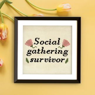 Social Gathering Survivor Cross Stitch Pattern