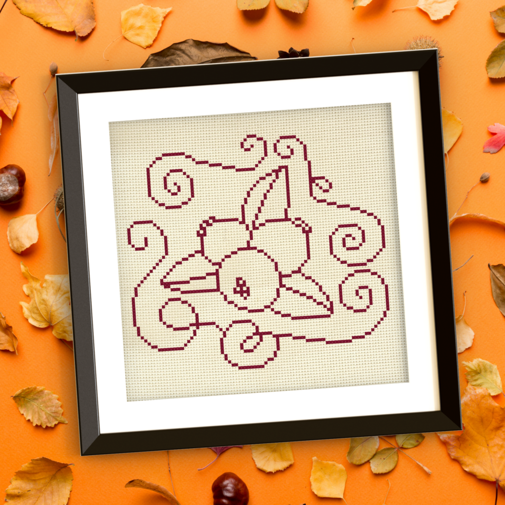 Cranberries Outline Cross Stitch Pattern