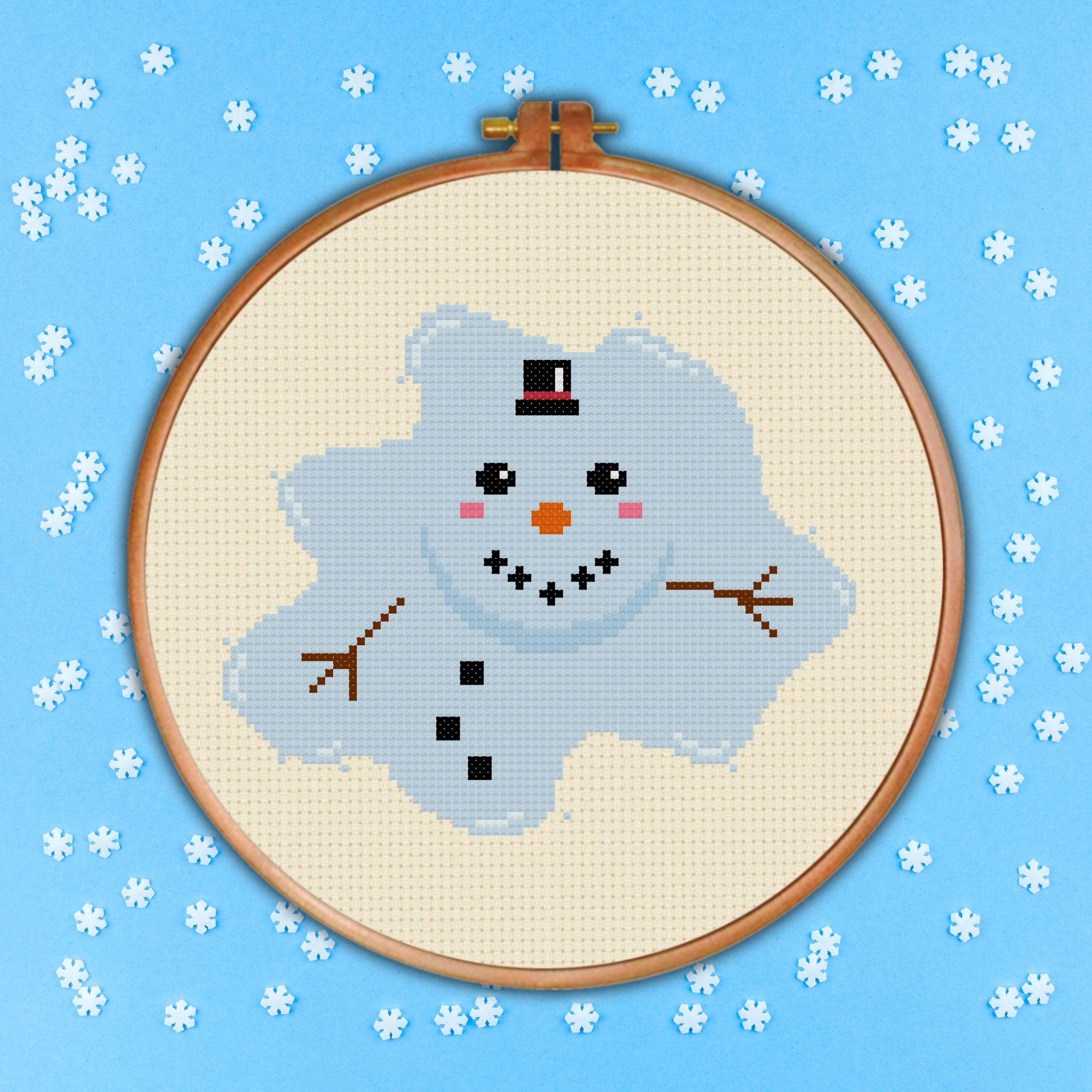 Mister Snowmelt Cross Stitch Pattern