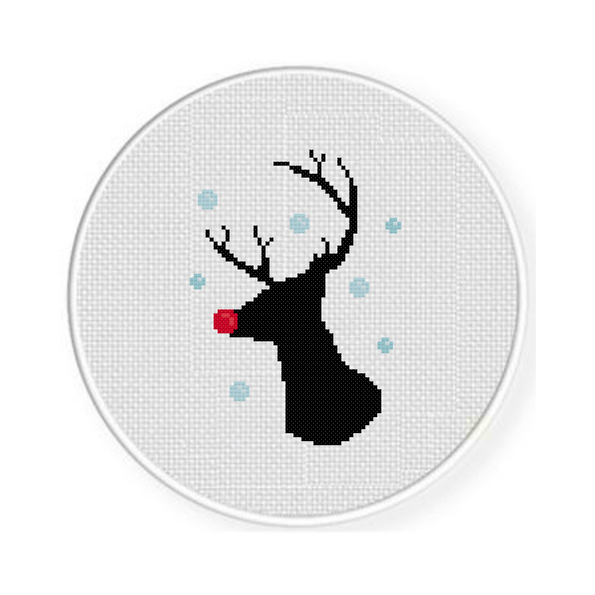 Red Nose Silhouette Cross Stitch Pattern - Image 2
